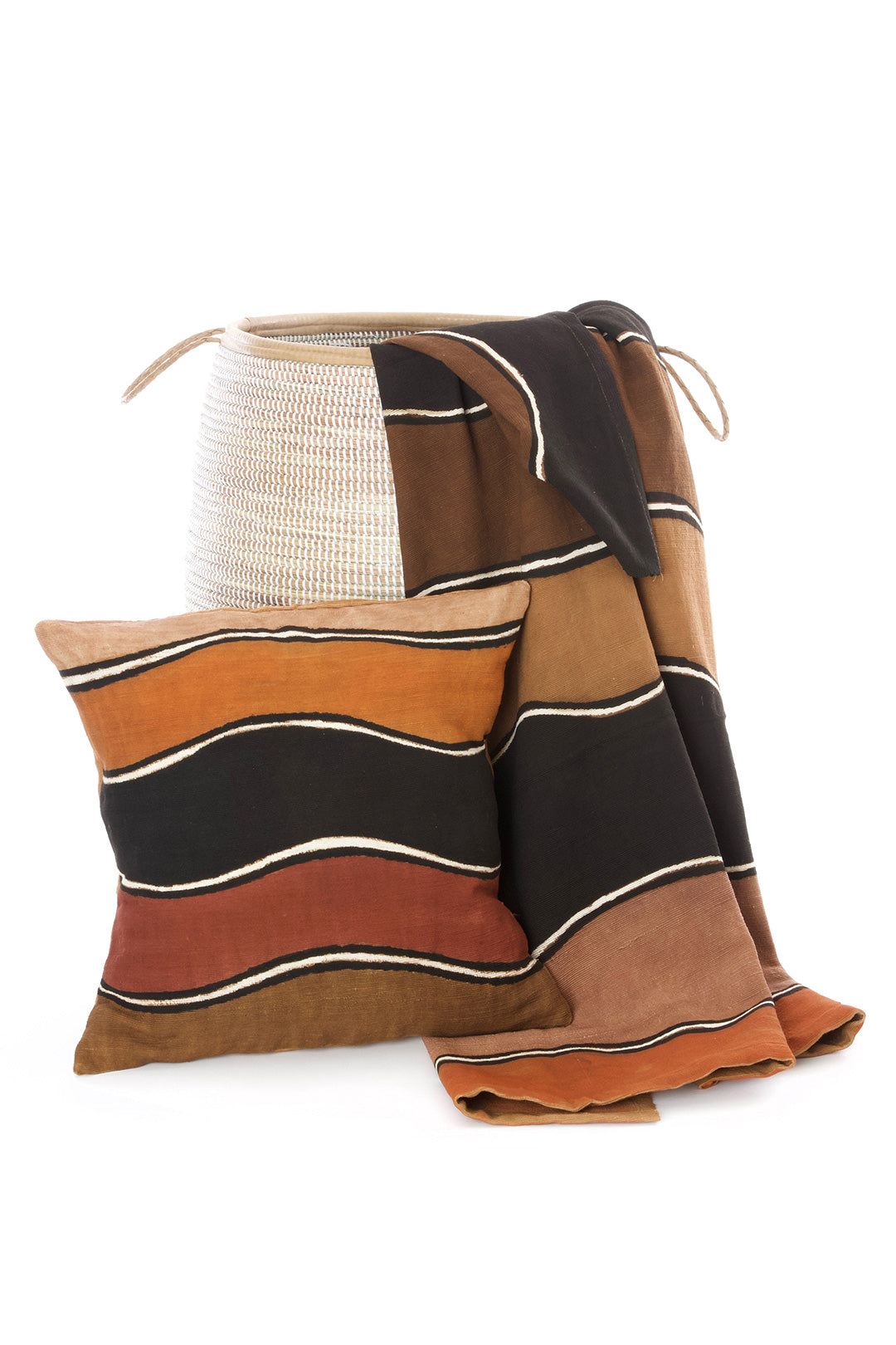 Malian Mudcloth Terrain Organic Cotton Mudcloth Throw