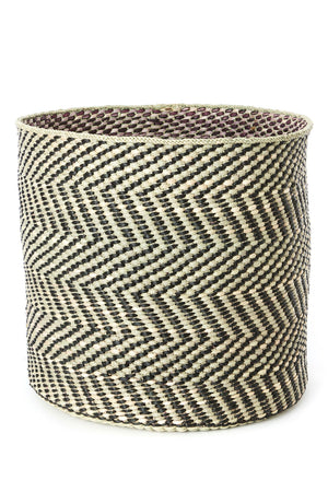 Black & Natural Maila Milulu Reed Baskets TZB10C  Large